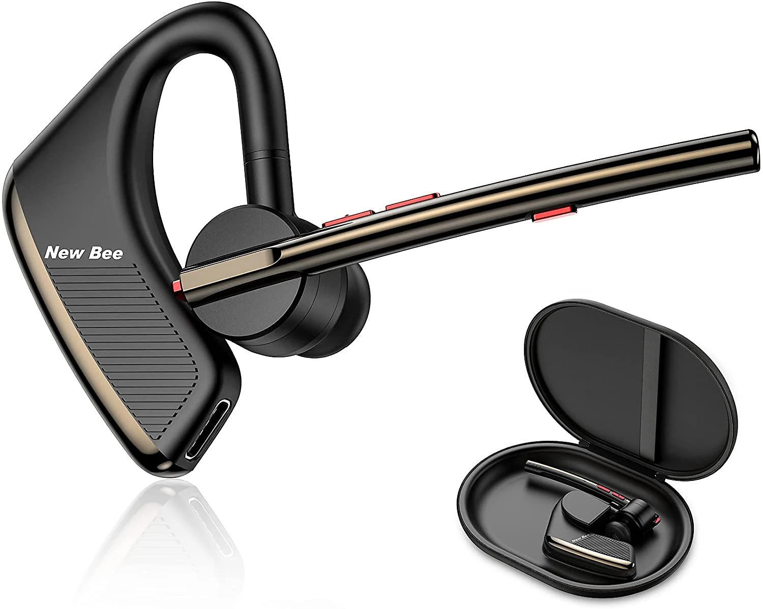 New bee Fone de ouvido sem Fio Headset Bluetooth para