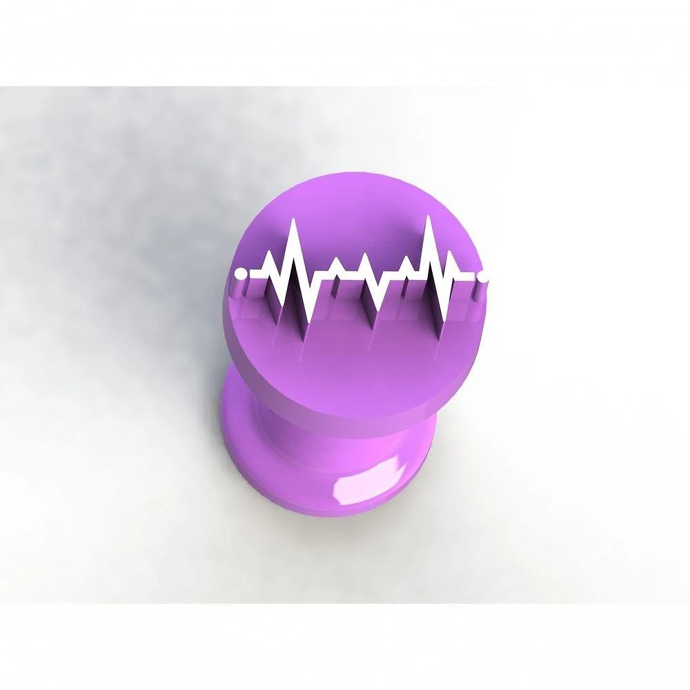 Carimbo Batimentos Coração Medicina Cardiologia Plástico PLA 2CM