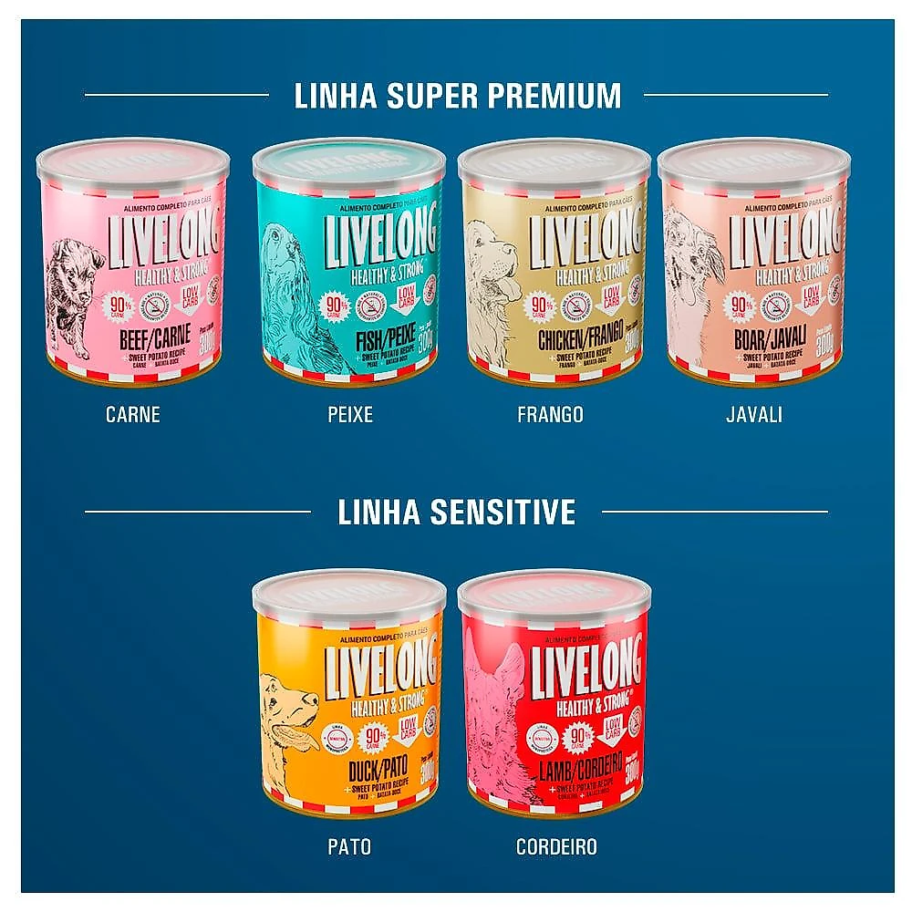 Alimento Natural Livelong Sabor Jacaré para Cães - 300 g
