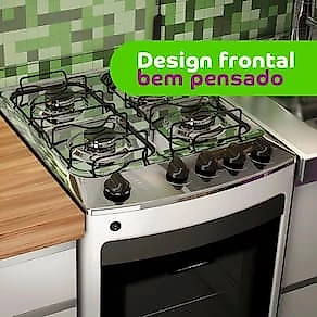 Fogão Consul 4 Bocas CFO4NAB com Mesa de Inox, Acendimento Automático e Design Frente Única Bivolt - Branco