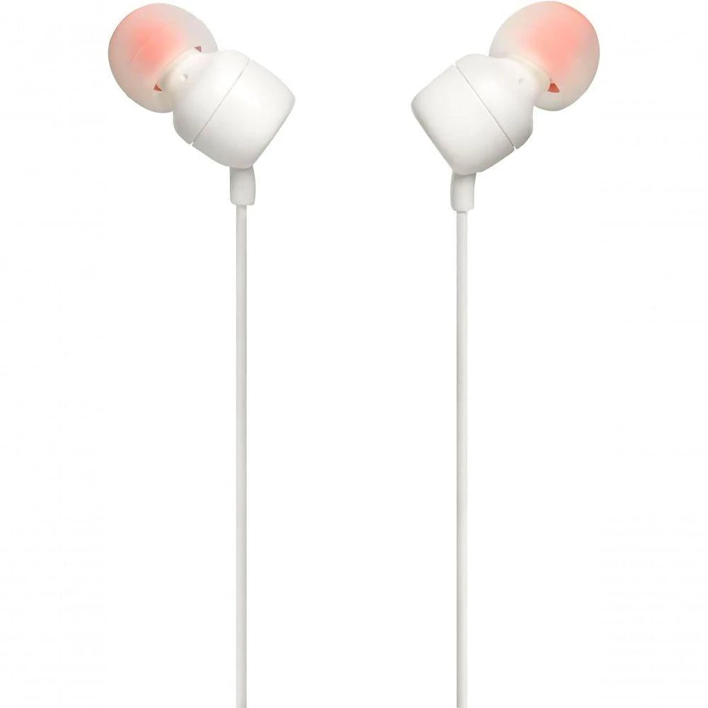 Fone de Ouvido In-ear JBL TUNE 110 com Microfone Tecnologia JBL Pure Bass P2 3,5 mm Branco