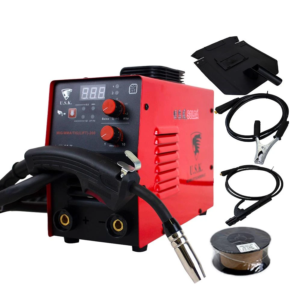 Máquina de Solda Multiprocesso MIG, MMA e TIG LIFT-200 220V USK