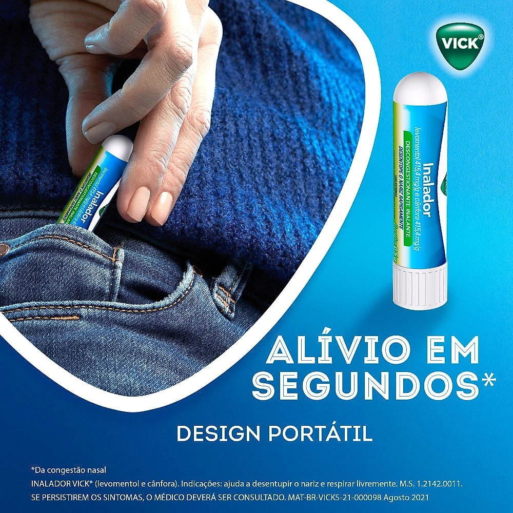 Inalador Para Congestão Nasal Vick 1 Unidade