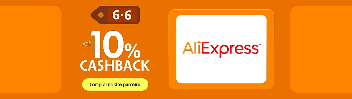 ALIEXPRESS com até 10% de cashback 