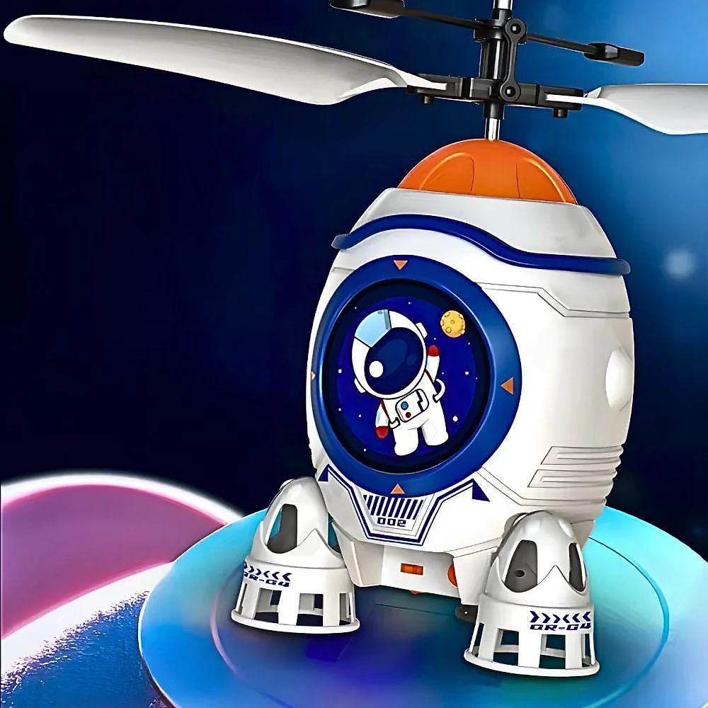 Foguete Infantil Com Sensor Luz Mini Recarregável Brinquedo