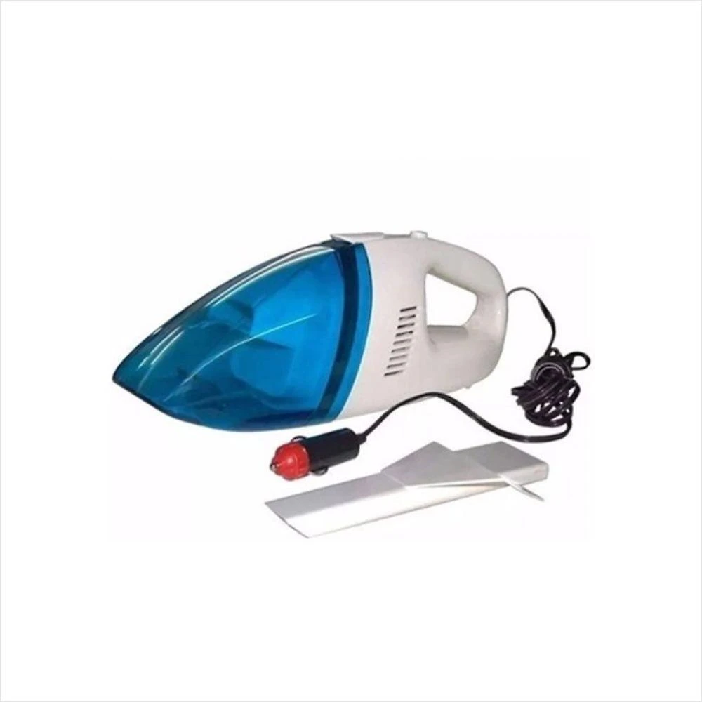Mini aspirador branco e azul 12v para carro