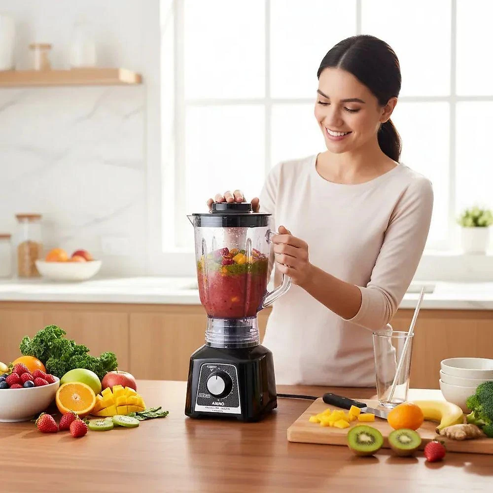 Liquidificador Arno Power Mix Limpa Fácil LQ33 700W 1,4L Preto 110V