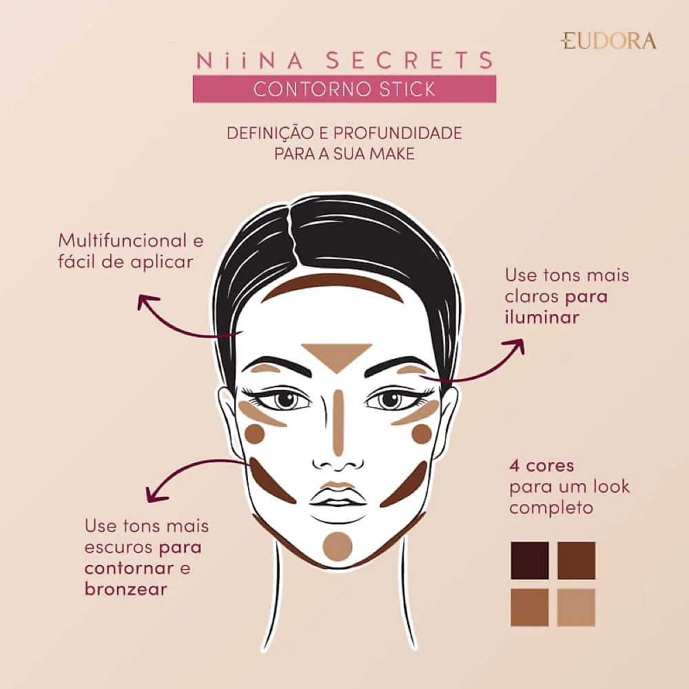 Contorno Stick Multifuncional Niina Secrets 5g 1