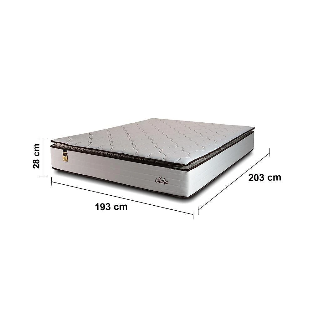 Colchão king size hellen malta linho com molas ensacadas e espuma d26 28x193x203cm - bege