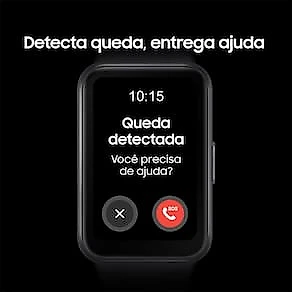 Samsung Galaxy Fit3 Grafite Display de 1.6 AMOLED colorido, Bluetooth, Design Premium em Alumínio, Mais De 100 Exercícios e Resistente à Água e Poeira