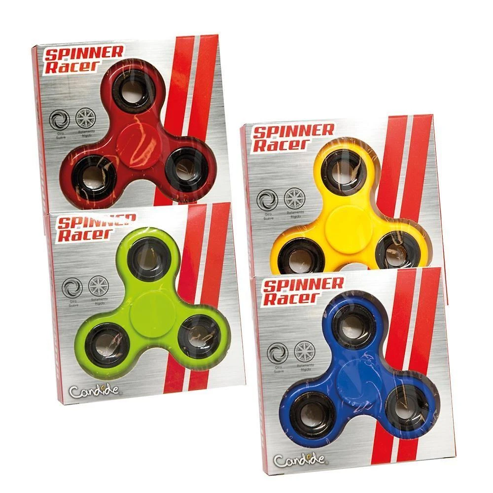 Kit 4 Fidget Spinner - Verde (2601v) + Vermelho (2601vm) + Azul (2601az) + Amarelo (2601a)