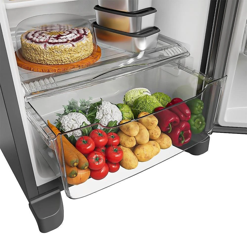 Geladeira Consul Duplex Frost Free 333L Inox CRM40MK Convencional 220V