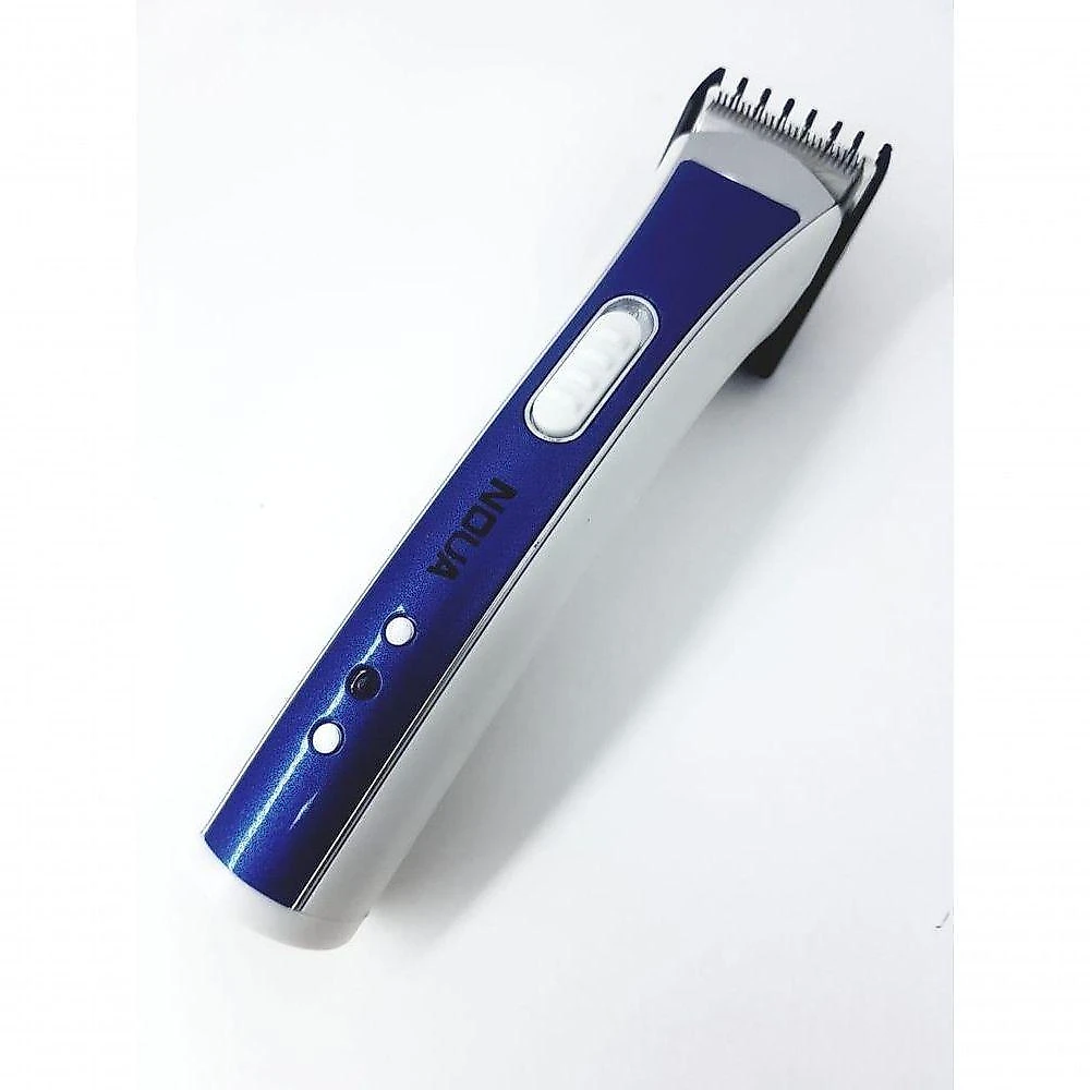 Máquina Noua Corta Cabelo Fazer Barba Recarregável Azul Bivolt