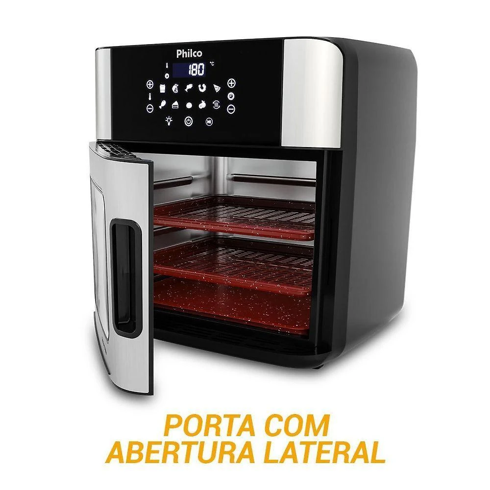 Miniatura Air Fryer Philco 16L 4 em 1 Painel Digital PAF16A 110V