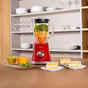 Liquidificador Oster Super Chef RR8 Vermelho com Copo de Vidro 750W e 8 Velocidades 110V