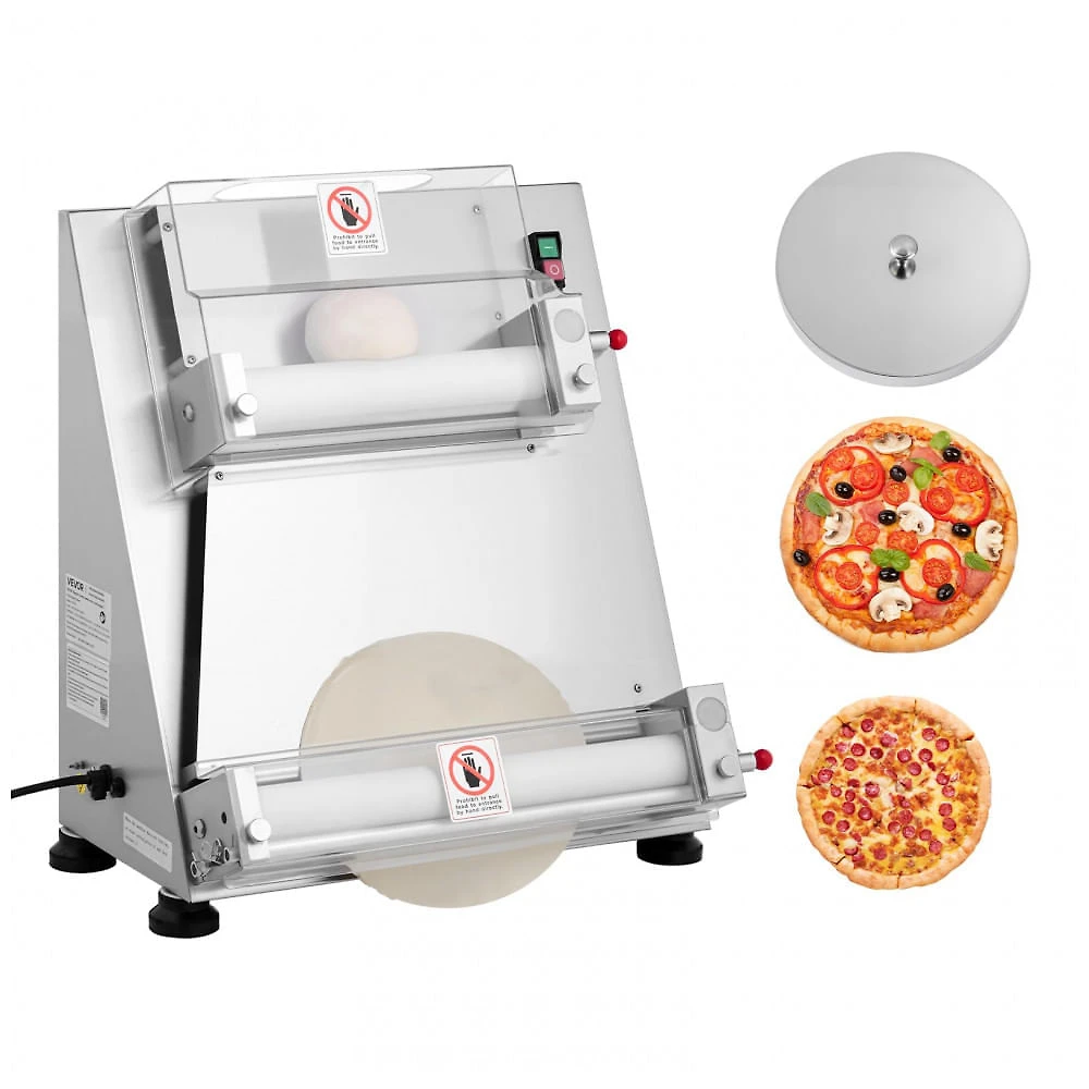 Laminadora de Massa para Pizza VEVOR APD40 Semi-automática Inox 390W 7,6-40,6cm 260 Peças/h 110V