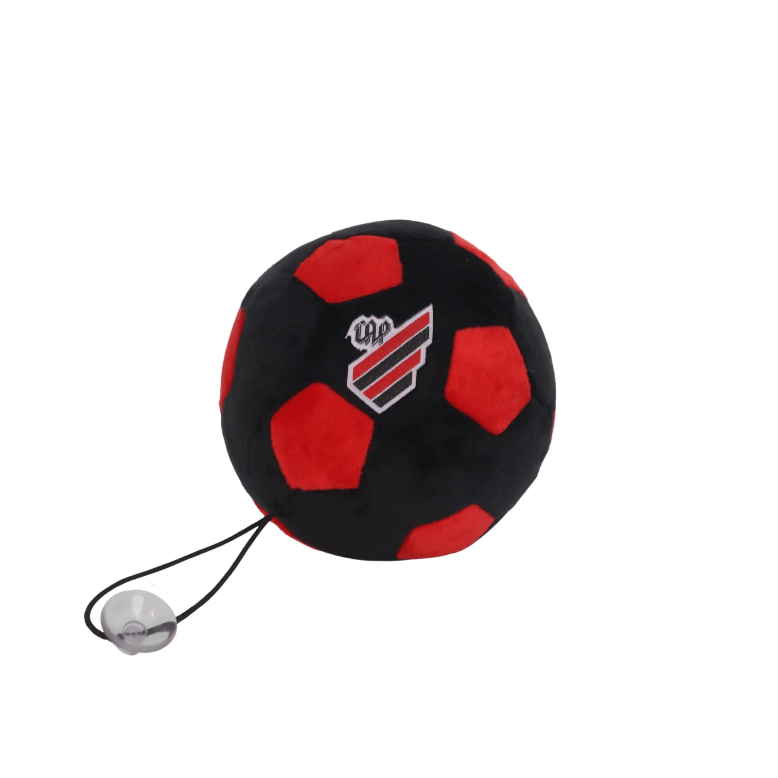 Mini Bola de Pelúcia Athletico Preto e Vermelho