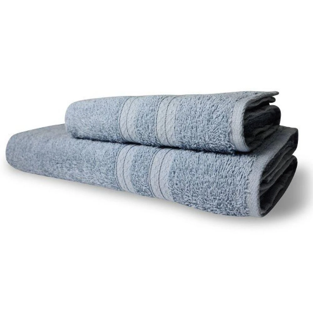 Kit de Toalhas Itália Soft 2 Peças 1 Banho 1 Rosto 100% Algodão 430G-M² Macia Azul
