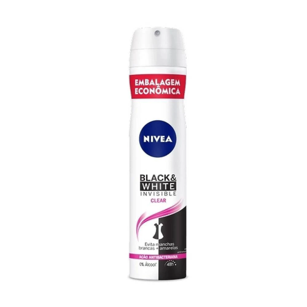 Desodorante Aerosol Nivea Invisible Blackwhite Clear Feminino Promocional 200ml