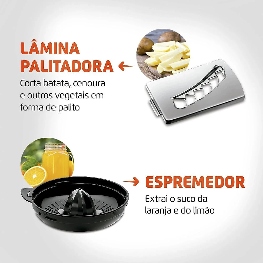Multiprocessador de Alimentos Mondial MPN-01-BE 7 em 1 - 127V 110V