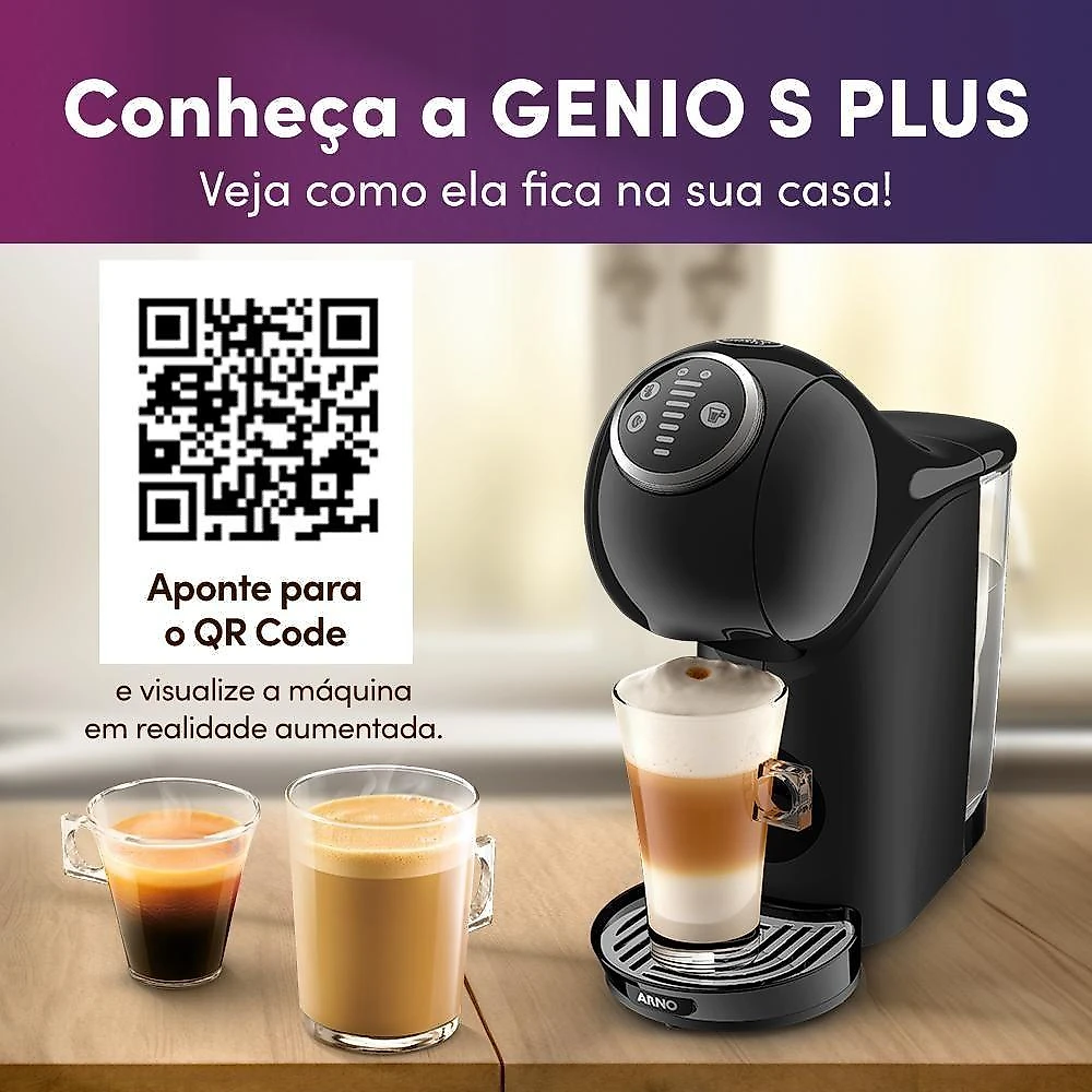Kit Cafeteira de Cápsula Nescafé Dolce Gusto Genio S Plus 30 Cápsulas Preto 220V