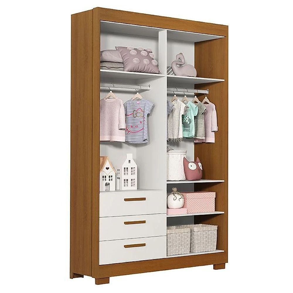 Quarto De Bebê Zaki E Berço Americano Danny Branco Acetinado Savana - Reller
