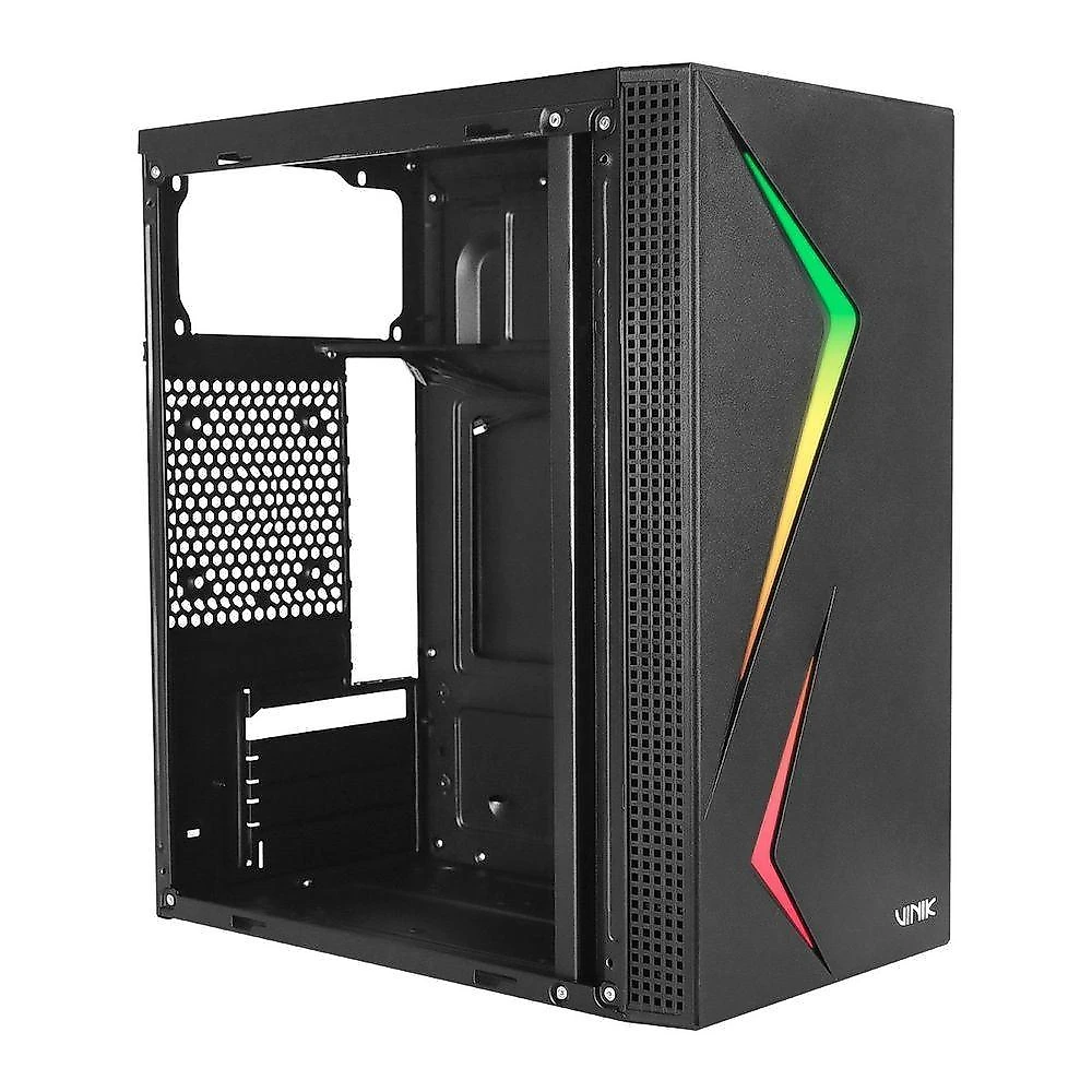 Gabinete Gamer Twin Edge Mid Tower Micro ATX Acrílico com RGB Preto Vinik