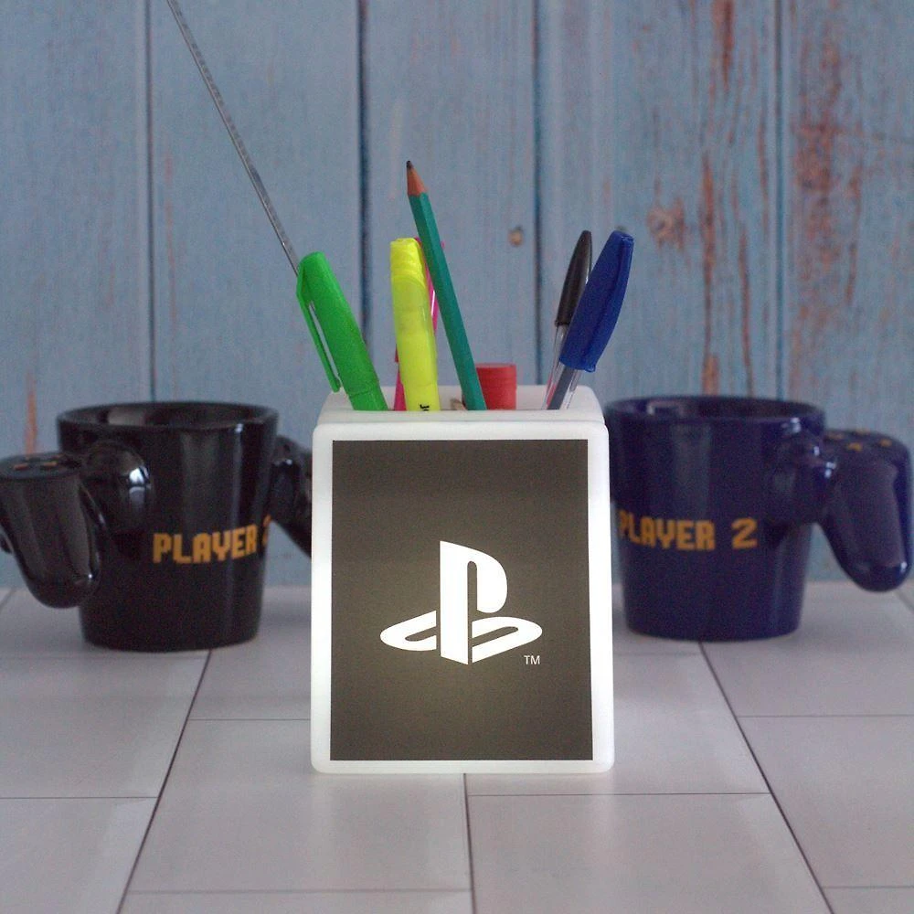 Organizador de Mesa Iluminado Playstation Logolight com 3 Pilhas LR44