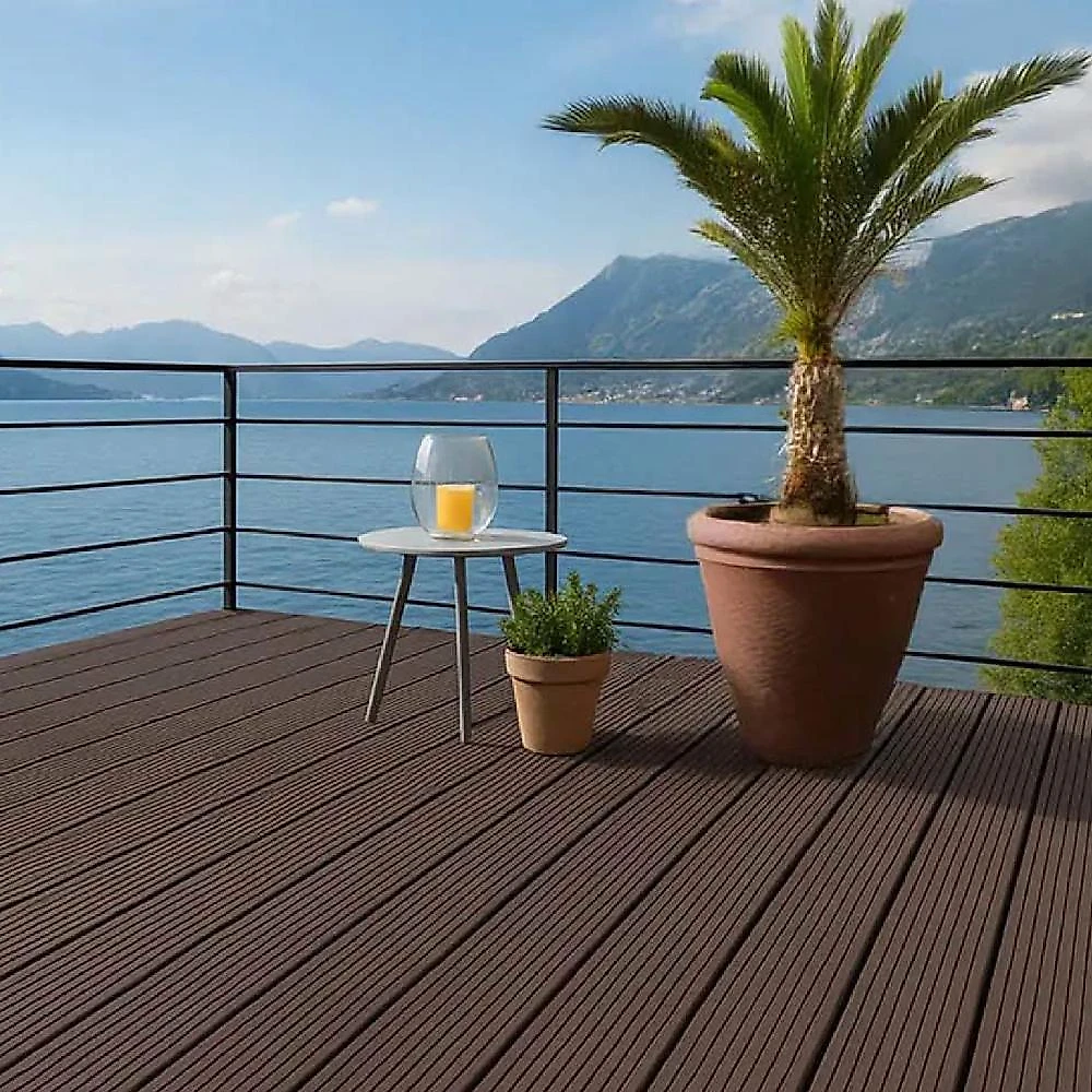 Deck de Madeira Ecológica 290cm X 14,82cm 2,3cm Espessura Formaco Decor Deck de Madeira Ecológica 290cm X 14,82cm 2,3cm Espessura Marrom