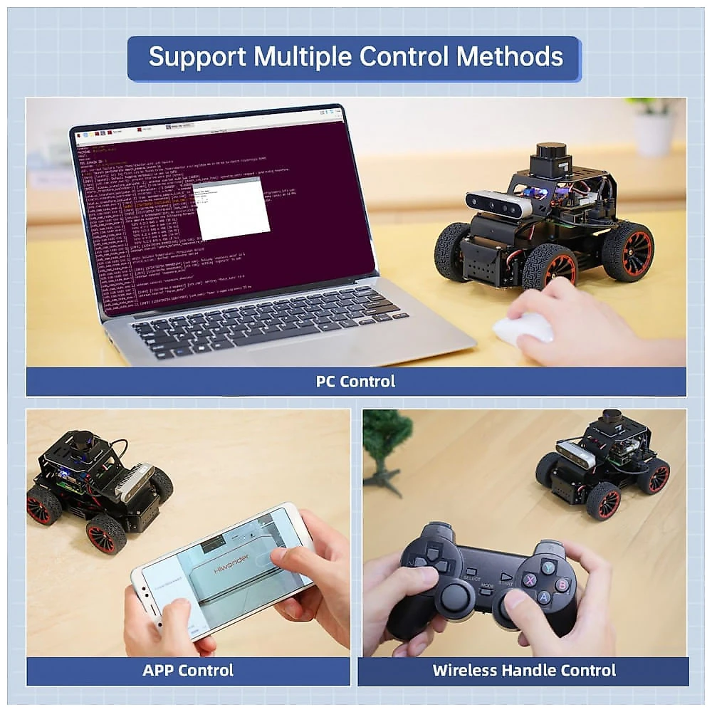 Hiwonder MentorPi A1 – Robô Carro com Chassi Ackermann, Câmera 3D e Lidar TOF – Kit Educacional ROS2 com Suporte a ChatGPT e Navegação Autônoma