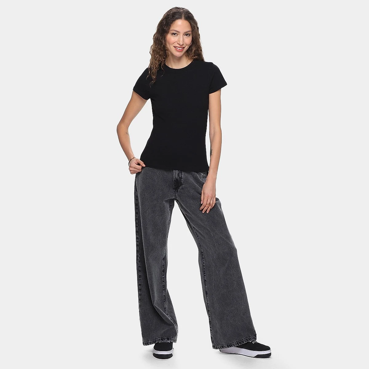 Kit Camiseta Hering C/ 5 Peças Feminina Mescla - G