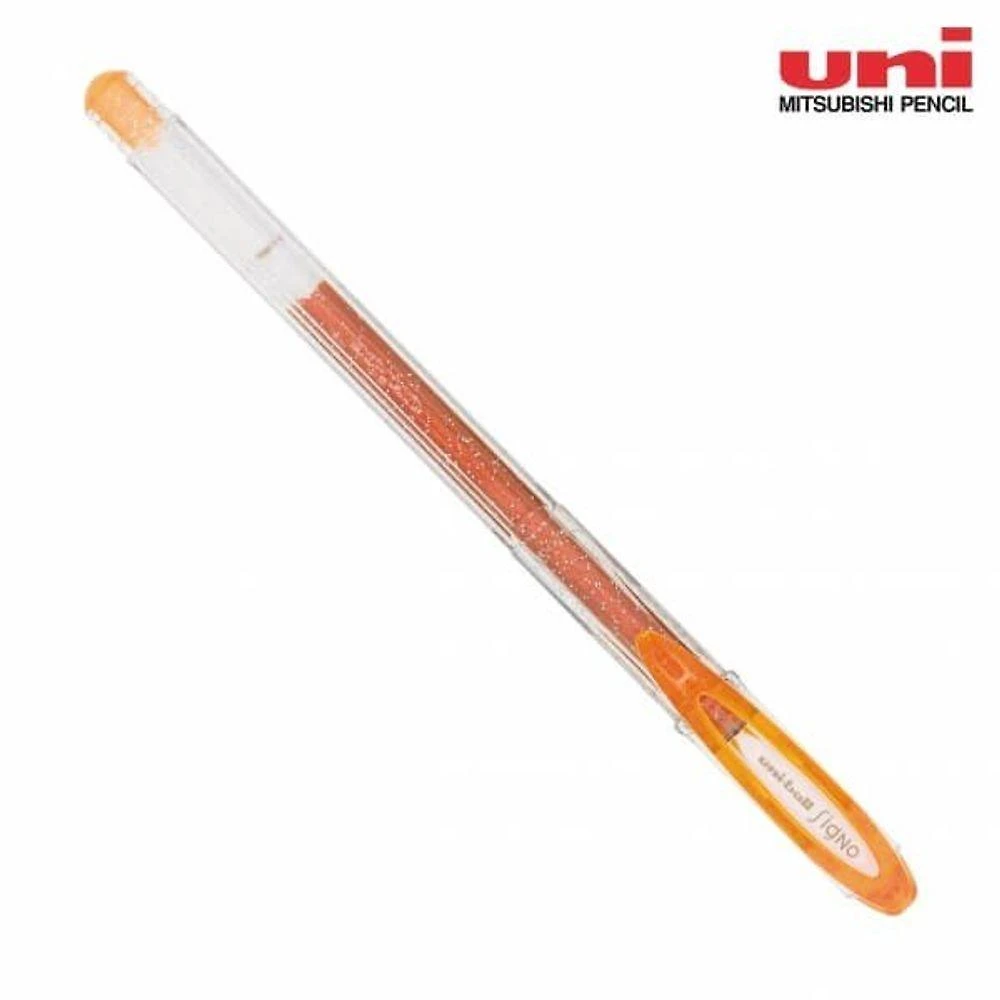 Caneta Gel Signo Sparkling com Escrita Suave Ponta 1.0 mm 1 Unidade Laranja