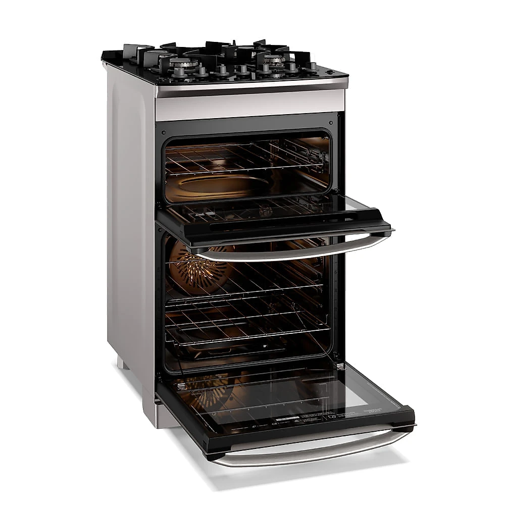Fogão de Piso Electrolux de 04 Bocas Experience com Duplo Forno e Mesa de Vidro - FE4DG 110