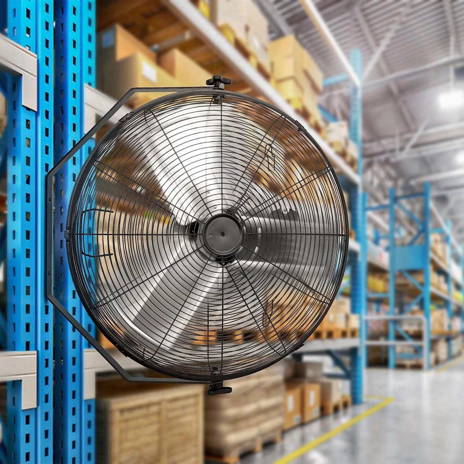 Ventilador Simple Deluxe Industrial 61cm 3 Velocidades CFM 4800 Preto 110V