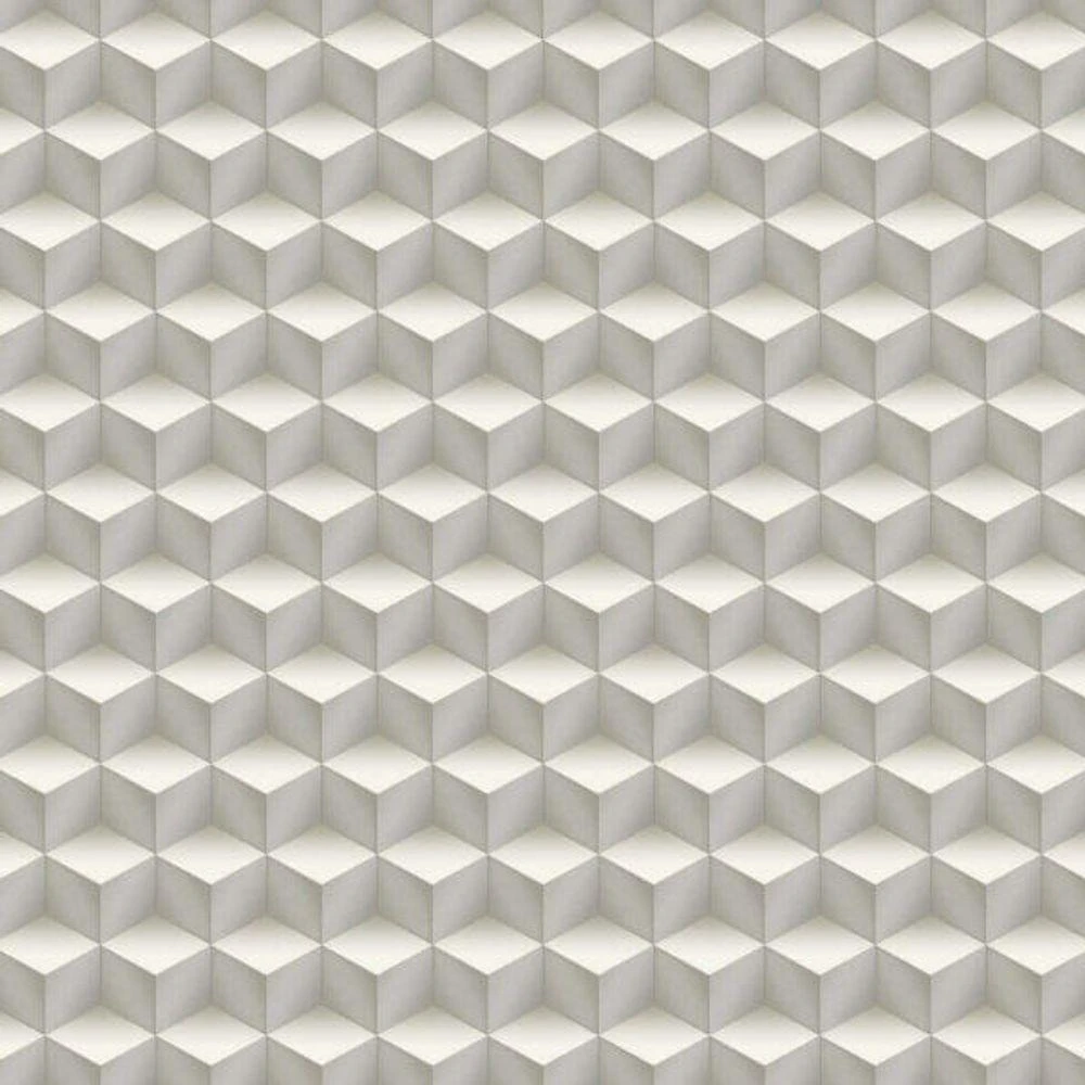 Papel De Parede Fiesta Modern Cubos 3d Cinza Claro 543272 Fiesta Modern 543272