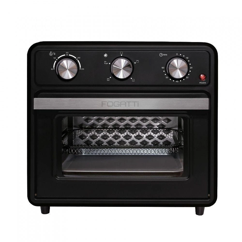 Forno Fryer Elétrico De Bancada 22 Litros Fogatti Black Preto 220v