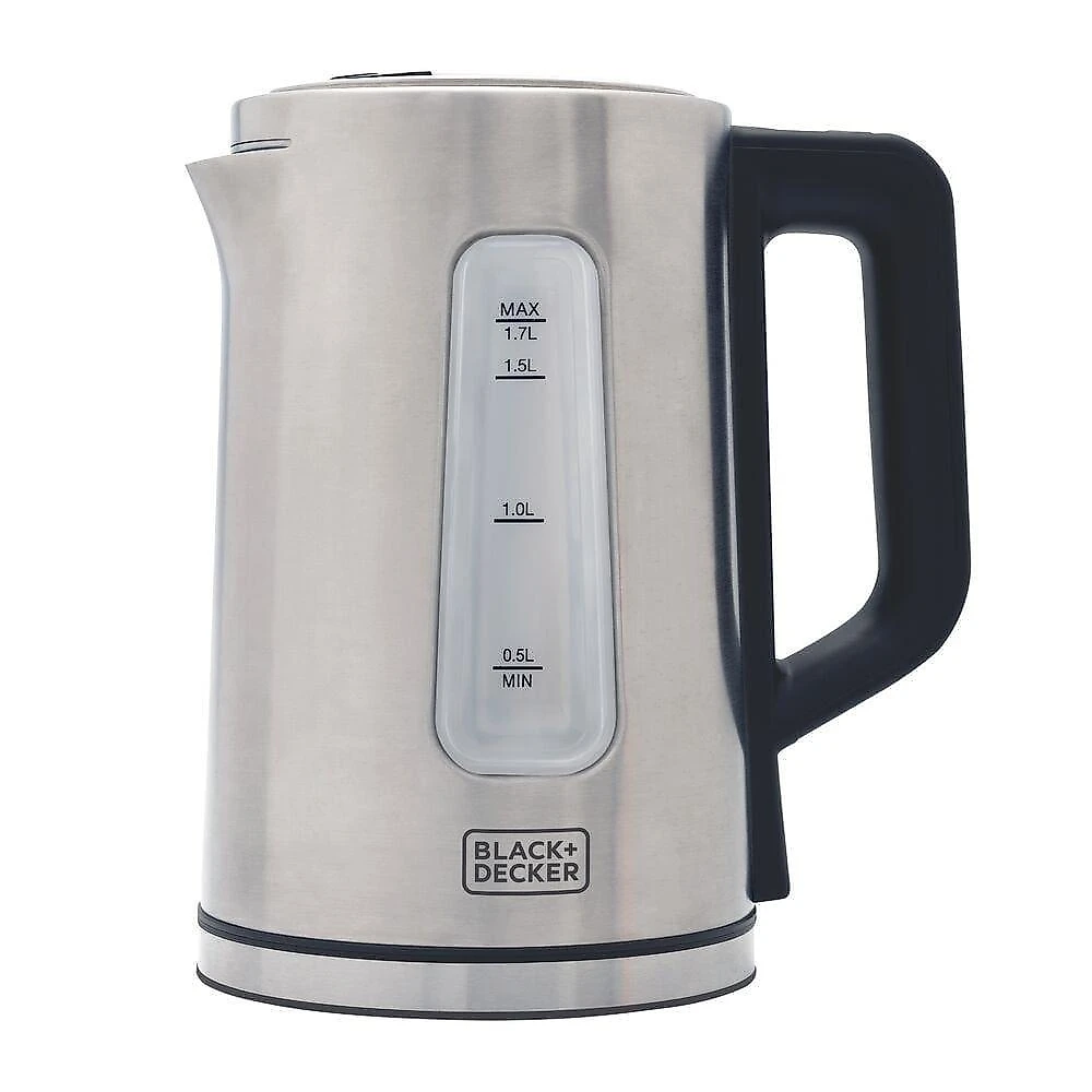 Chaleira elétrica black+decker kepg gourmand gris 1,7l seletor de temperatura led azul inox 110