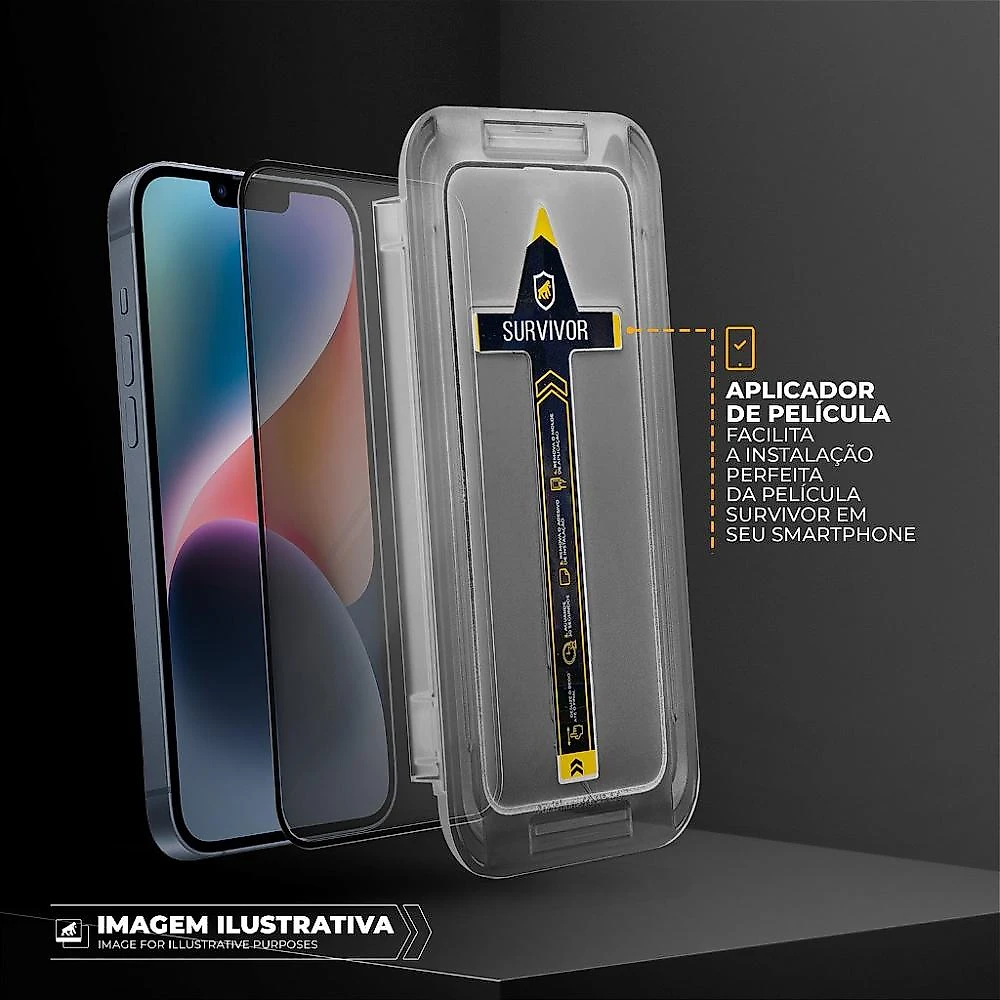 Película para iPhone 14 Pro com Aplicador - Survivor Fosca - Gshield