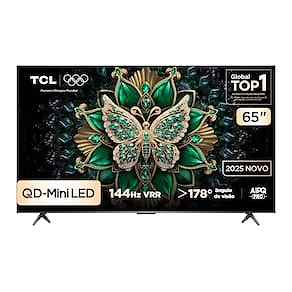 Smart TV TCL 65 Polegadas 65C6K QD-Mini LED 4K UHD Google TV 144Hz HDR10+