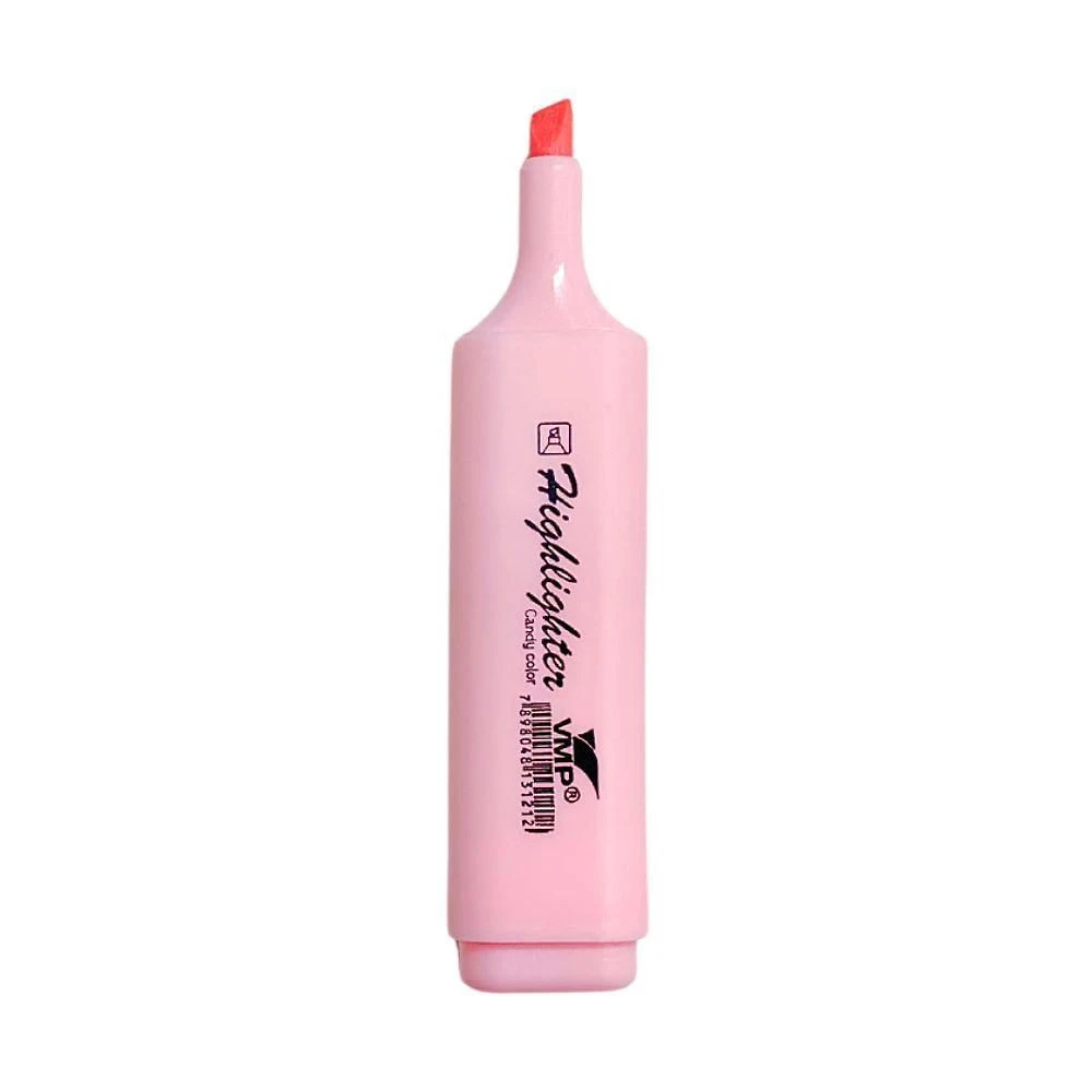 Marcador de Texto Candy Colors Escolar Ponta Chanfrada para Destacar Estudos 1 Unidade Rosa