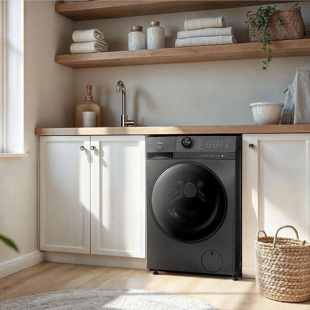 Lavadora de roupas lava e seca midea 11kg 220v titanium mf201d110wb/gk-02