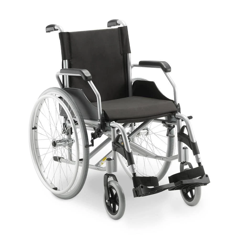 Cadeira de rodas dobrável dellamed em alumínio até 120kg d600 t46 6472