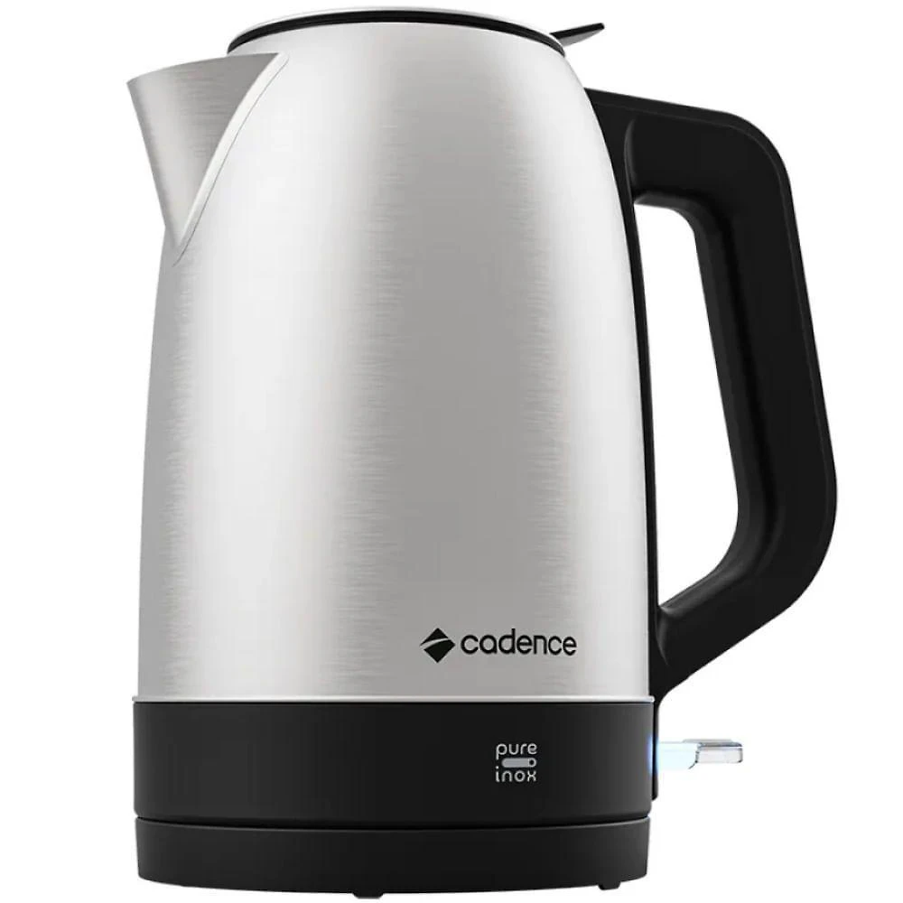 Chaleira elétrica cadence cel810 pure inox 1,7l 1800w 110v com tampa easy fill