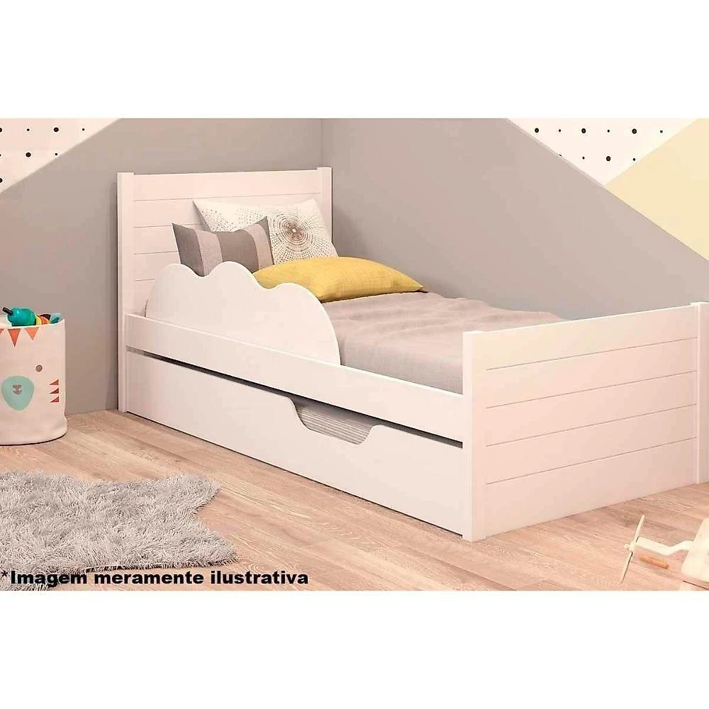 Colchão Solteiro Pérola Gray Polar 2un + Bicama Elza Branco