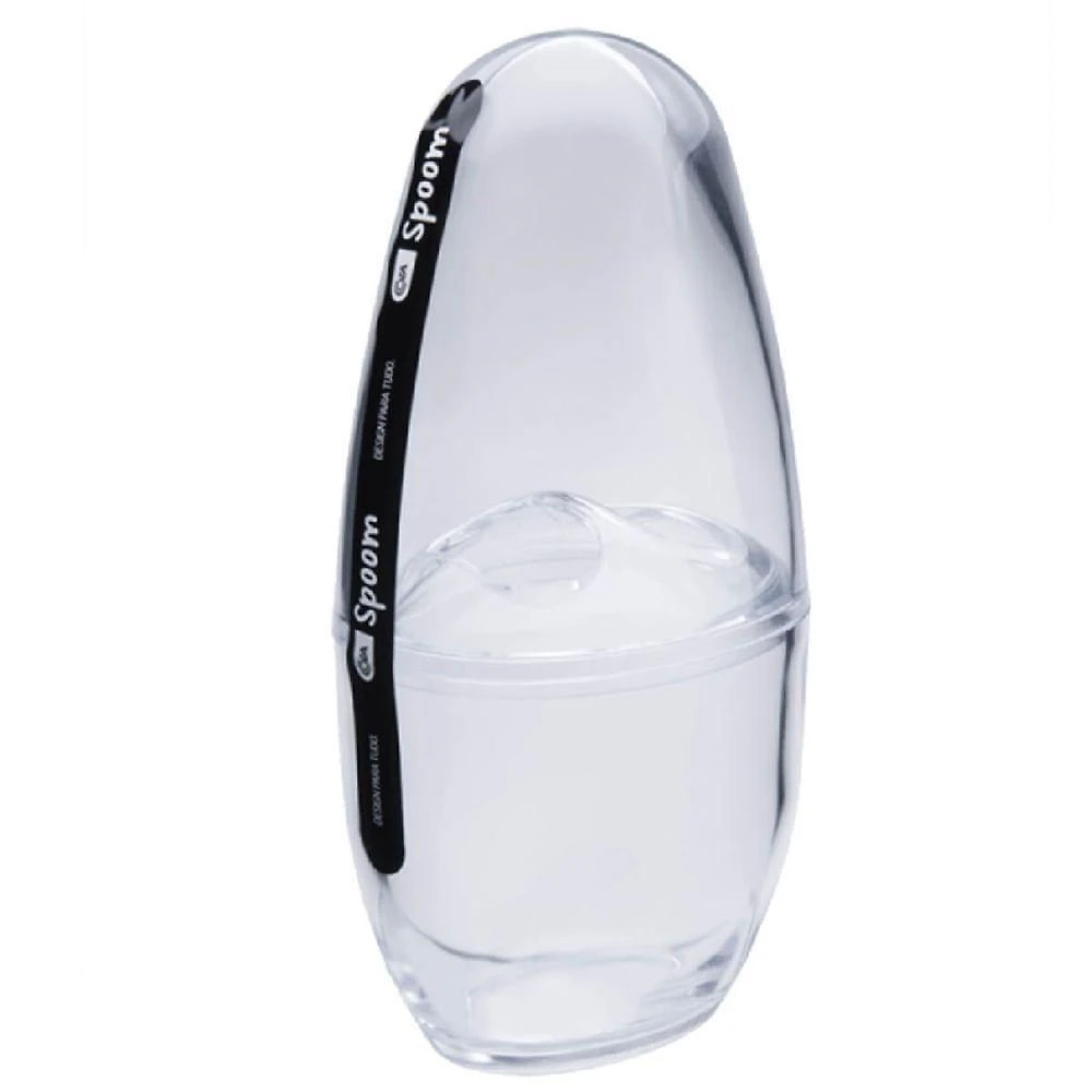 Porta Escova Spoom Com Tampa Cristal - 20858-0009 - Coza