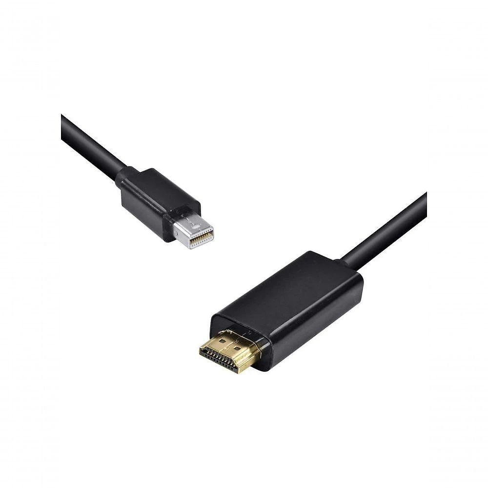 Cabo Mini Displayport para HDMI HMDP-2 2M 1080P com Suporte 3D e Ethernet Preto Vinik