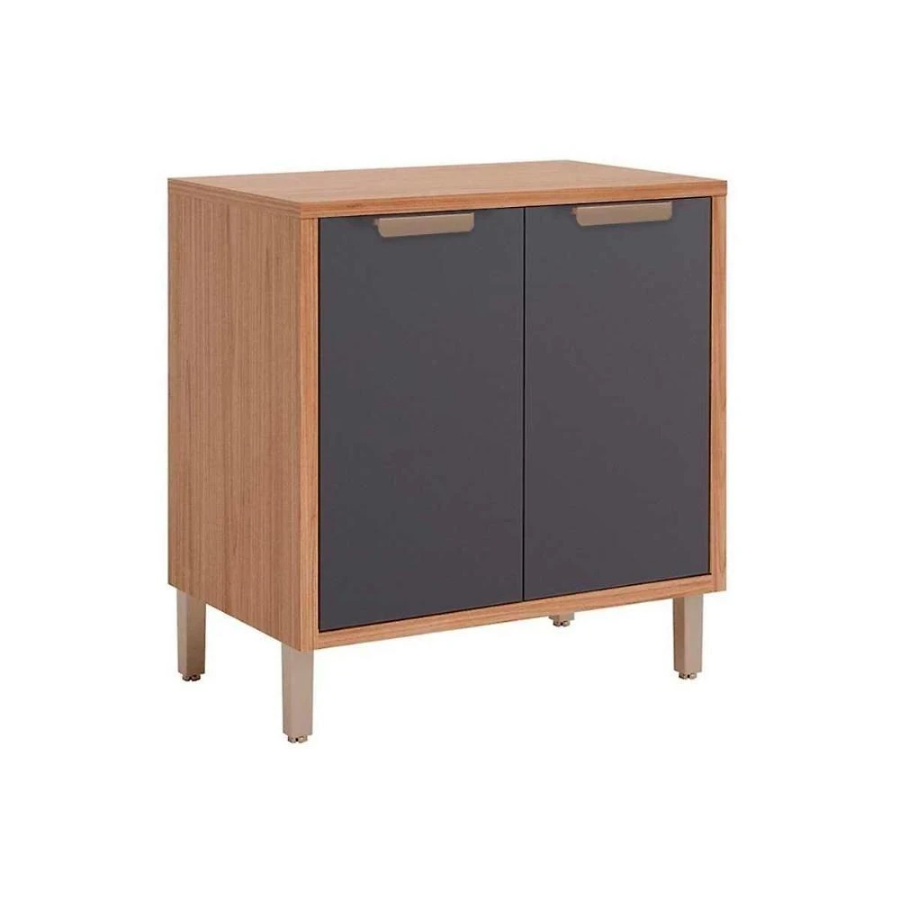 Gabinete De Cozinha Modulado Balcão C- Tampo Eloise C- 2 Portas 80cm Cinamomo-titanium - Mgm