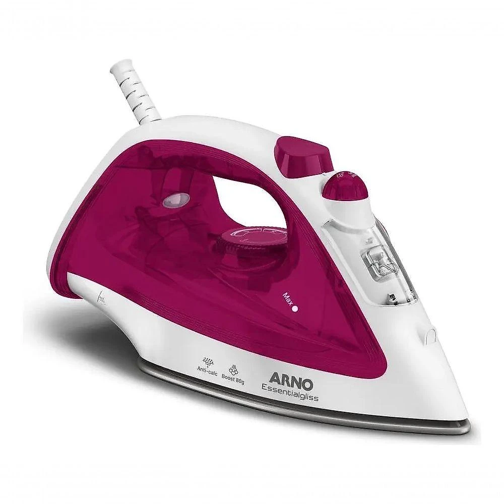 Ferro a Vapor Arno Essentialgliss FMQ Base Cerâmica Bordô 110V