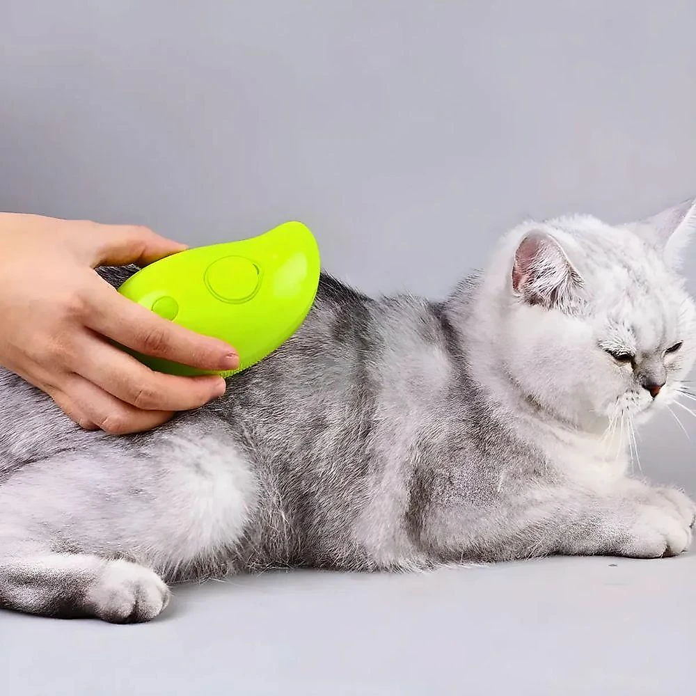 Escova Autolimpante a Vapor 3 em 1 para Pets Cheguei BR para Cães e Gatos