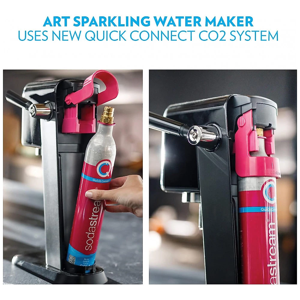 Máquina Para Gaseificar Água com CO2, Garrafas DWS e Sabores Bubly Drops, SodaStream, Preta